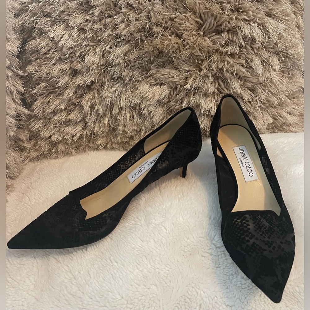 barely worn black Jimmy Choo heels